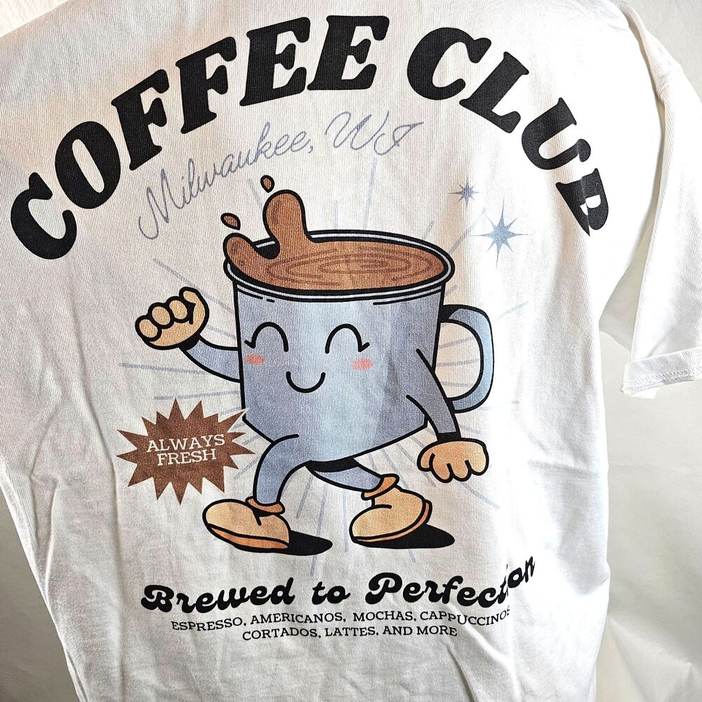Bloom Ethan Rode T Shirt Mens 2XL White Graphic Milwaukee Coffee Club Barista